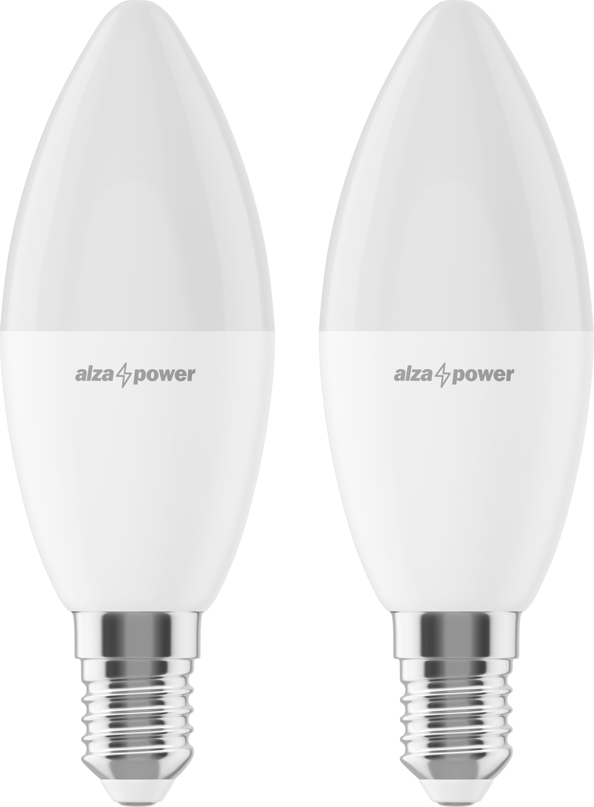 AlzaPower LED 8 – 55 W, E14, 4 000 K, súprava 2 ks
