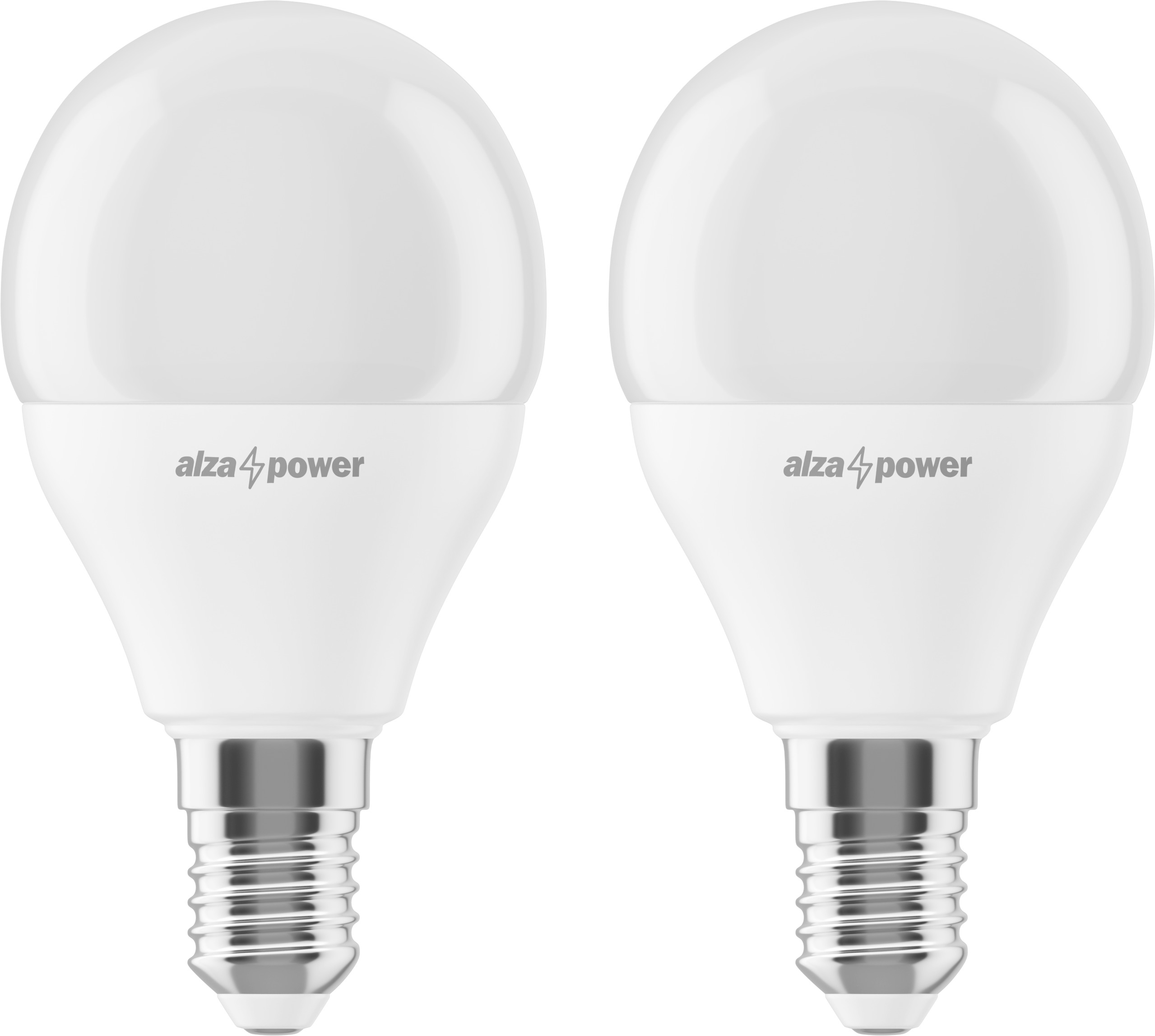 AlzaPower LED 8-55 W, E14, P45, 2 700 K, súprava 2 ks