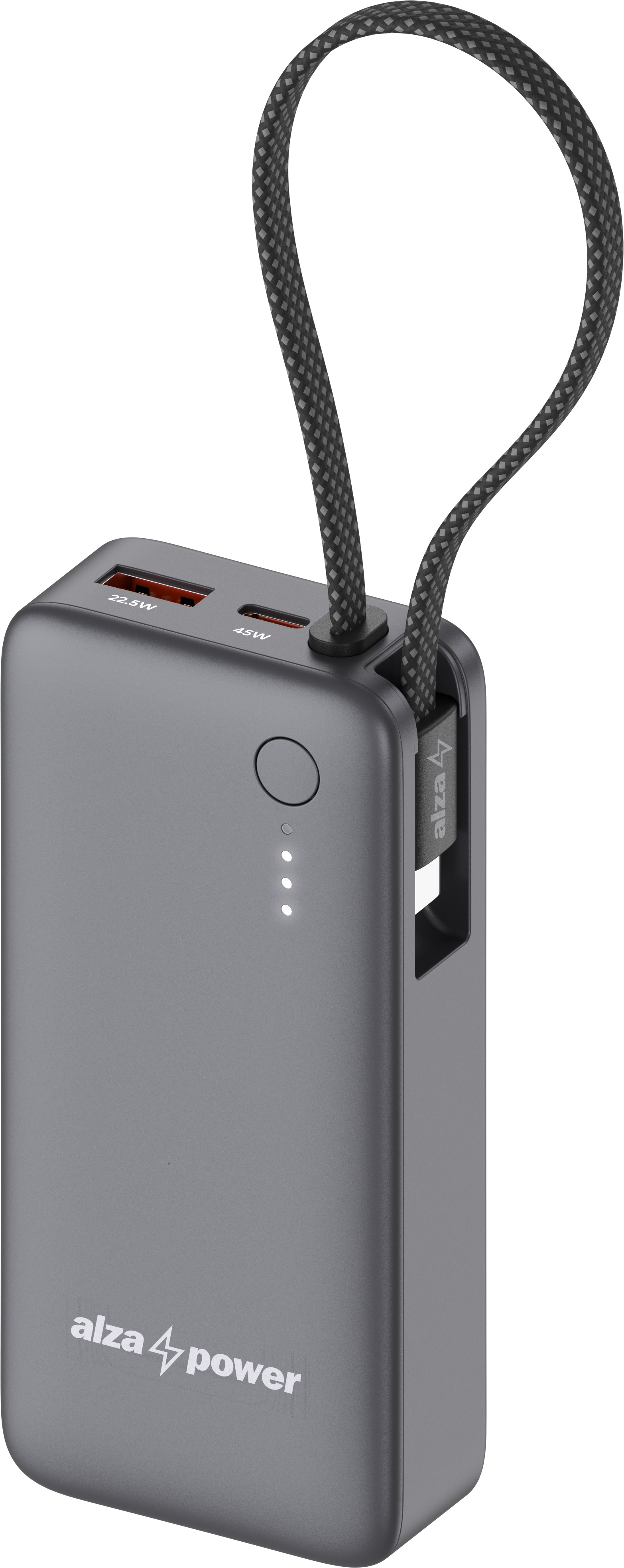 AlzaPower Loop 10000mAh Power Delivery (45W) sivá