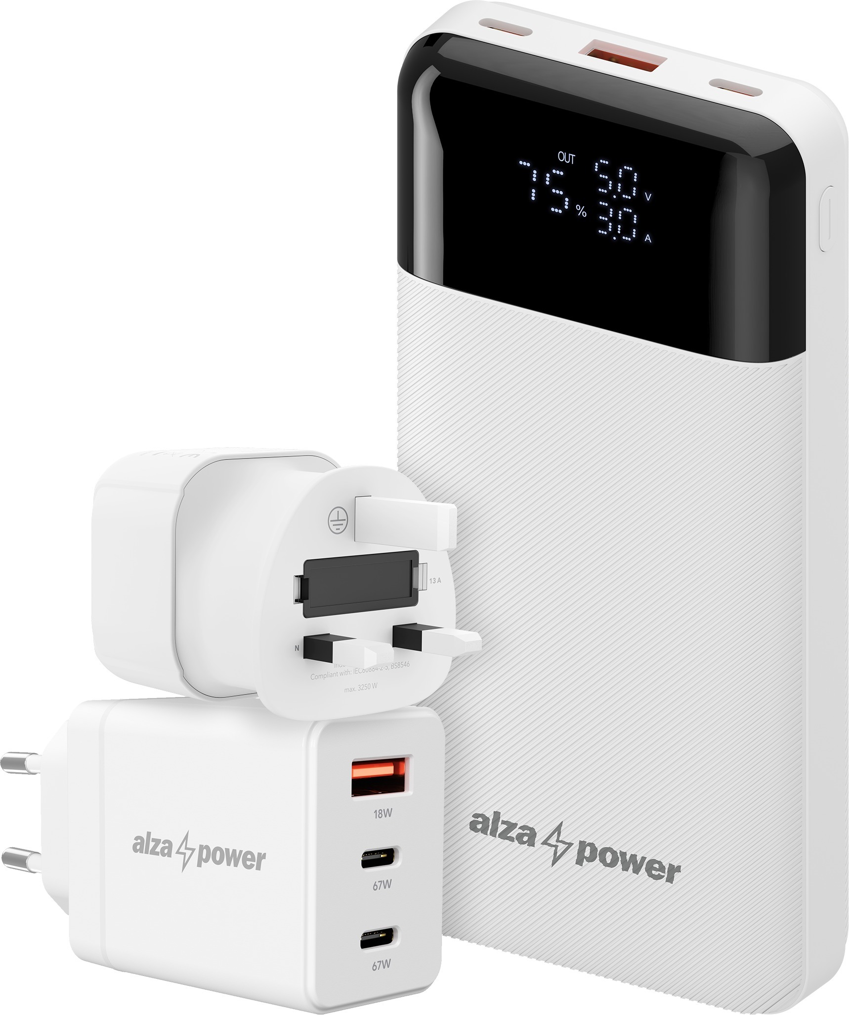 AlzaPower Travel Buddy UK biela