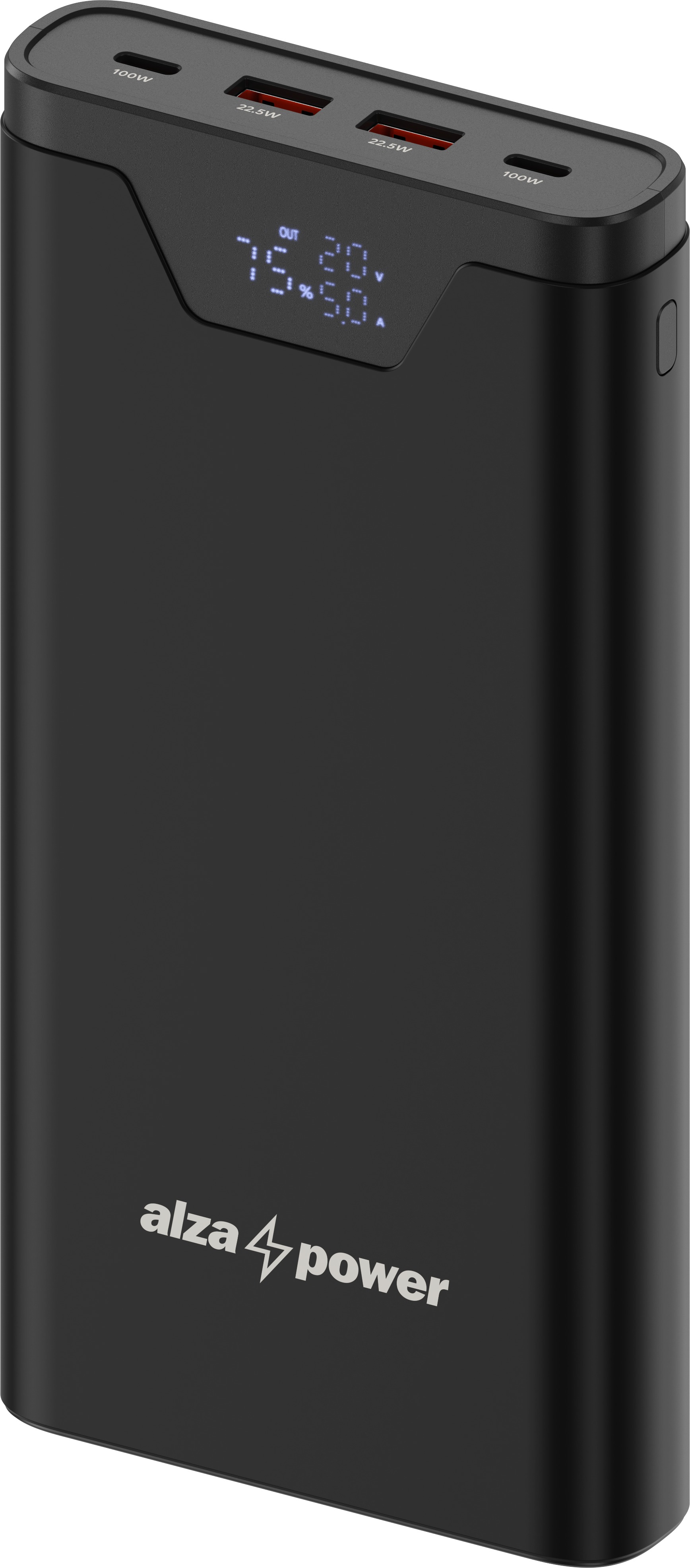 AlzaPower Magma 40000 mAh Power Delivery (100 W) čierna