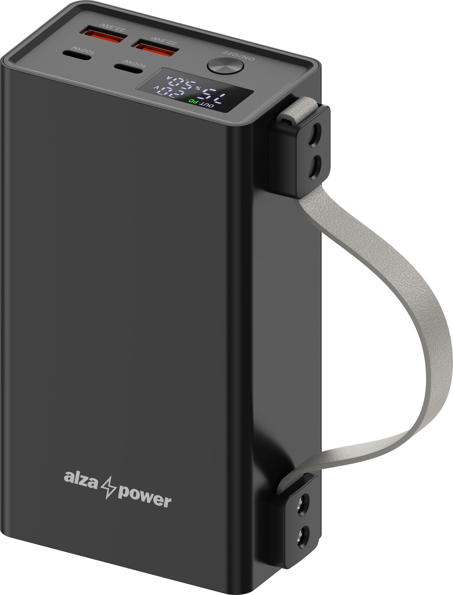 AlzaPower BigFoot 50 000 mAh Power Delivery (100 W) čierna