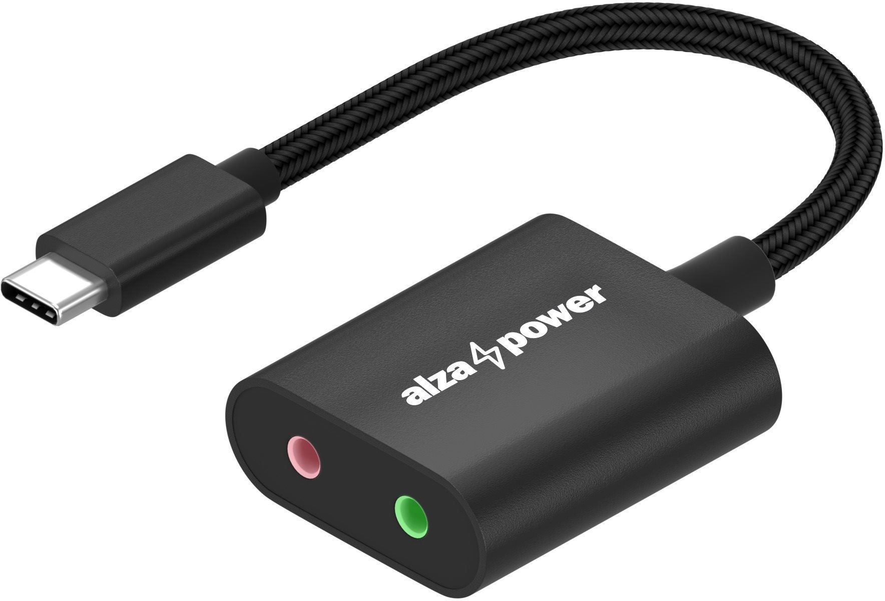 AlzaPower External Sound Card X250 matná čierna