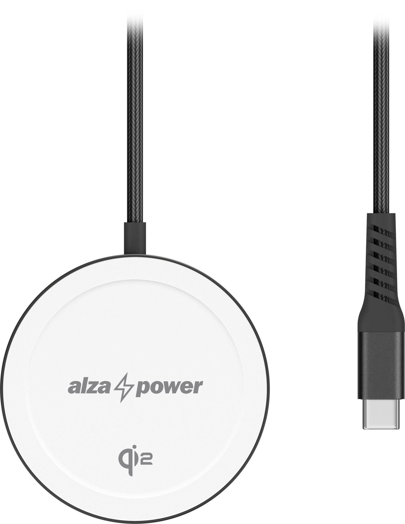 AlzaPower WQT110 Wireless Qi2 Charger 15 W čierna