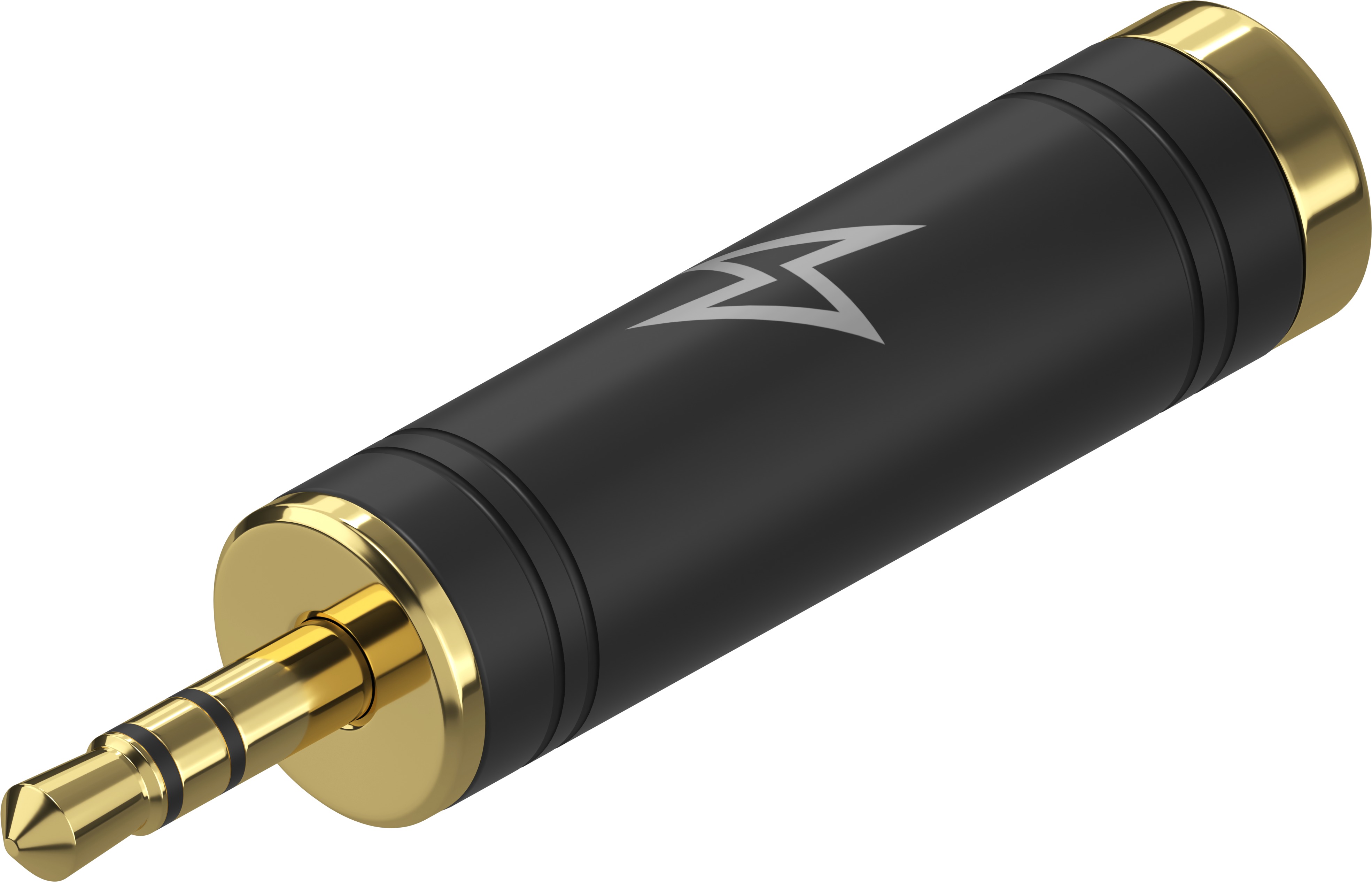 AlzaPower 3,5mm Jack (M) to 6,3mm Jack (F) Adapter čierny