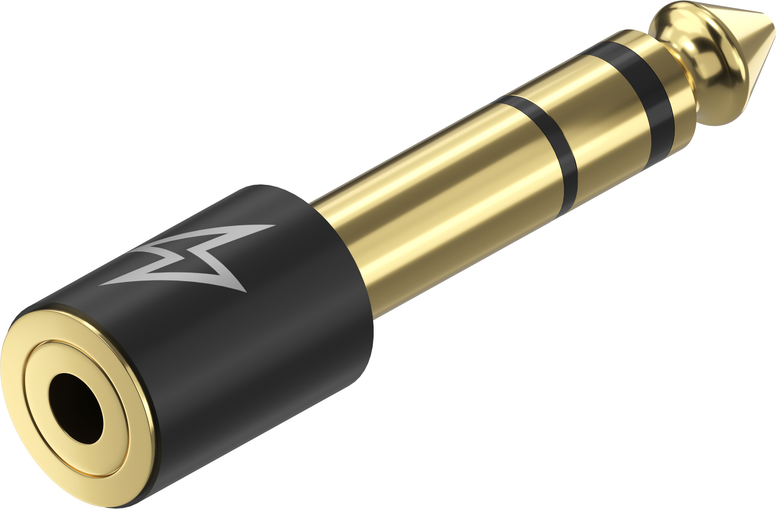 AlzaPower 6,3mm Jack (M) to 3,5mm Jack (F) Adapter čierny