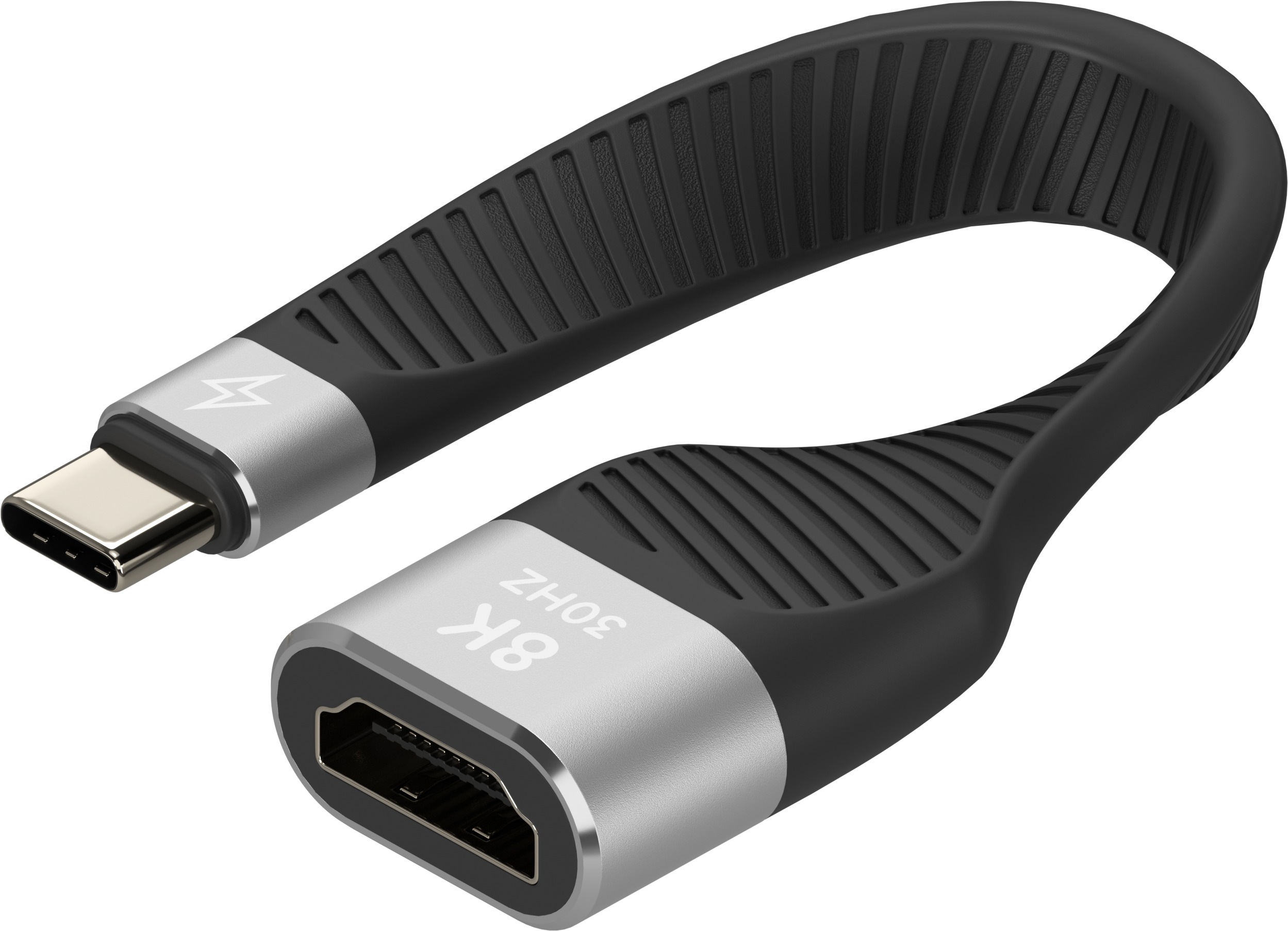 AlzaPower FlexCore USB-C 4 Gen 2 (M) to HDMI 2.1 (F) 8K 30Hz čierny