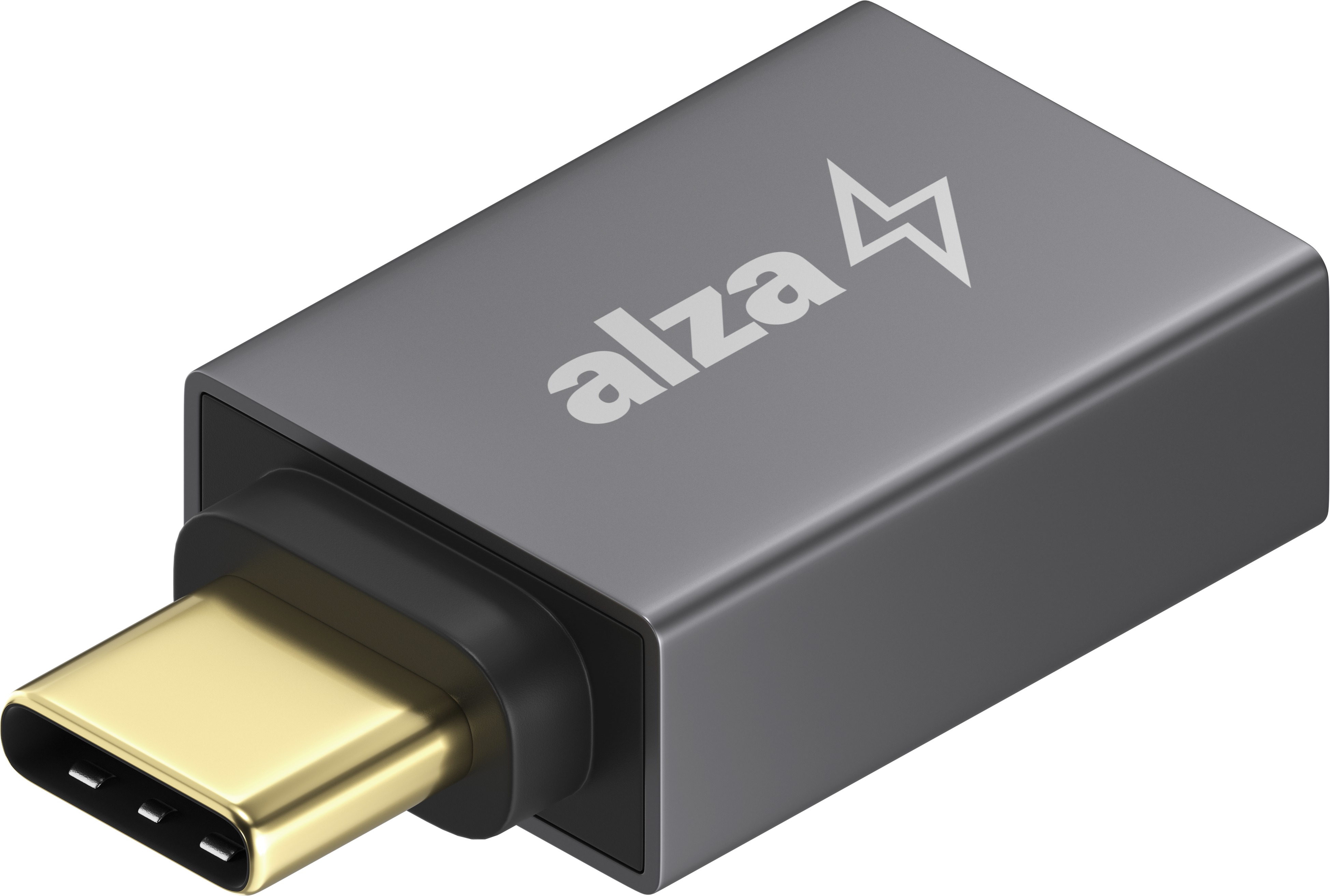 AlzaPower USB-C (M) to USB-A (F) 3.2 Gen 1 OTG vesmírno sivý