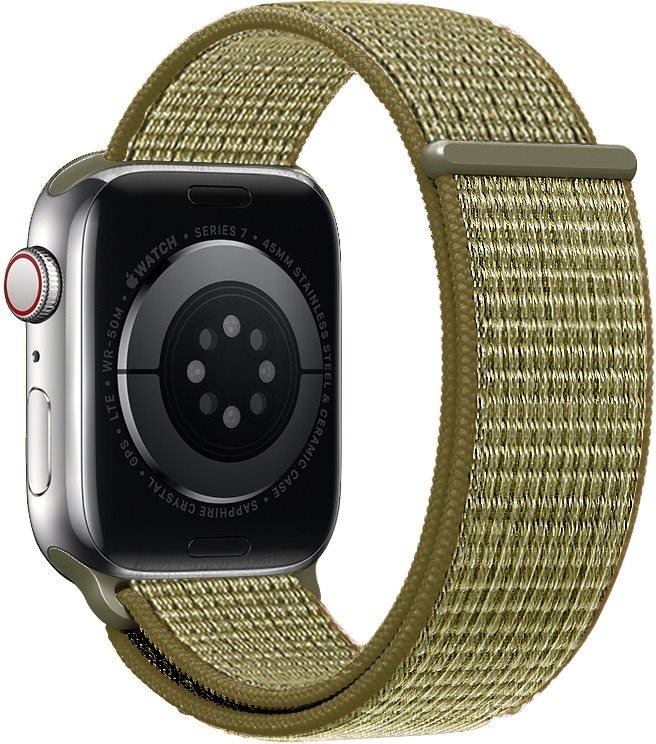 Eternico Airy na Apple Watch 44mm / 45mm / 46mm / Ultra 49mm Green Fig and Brown edge