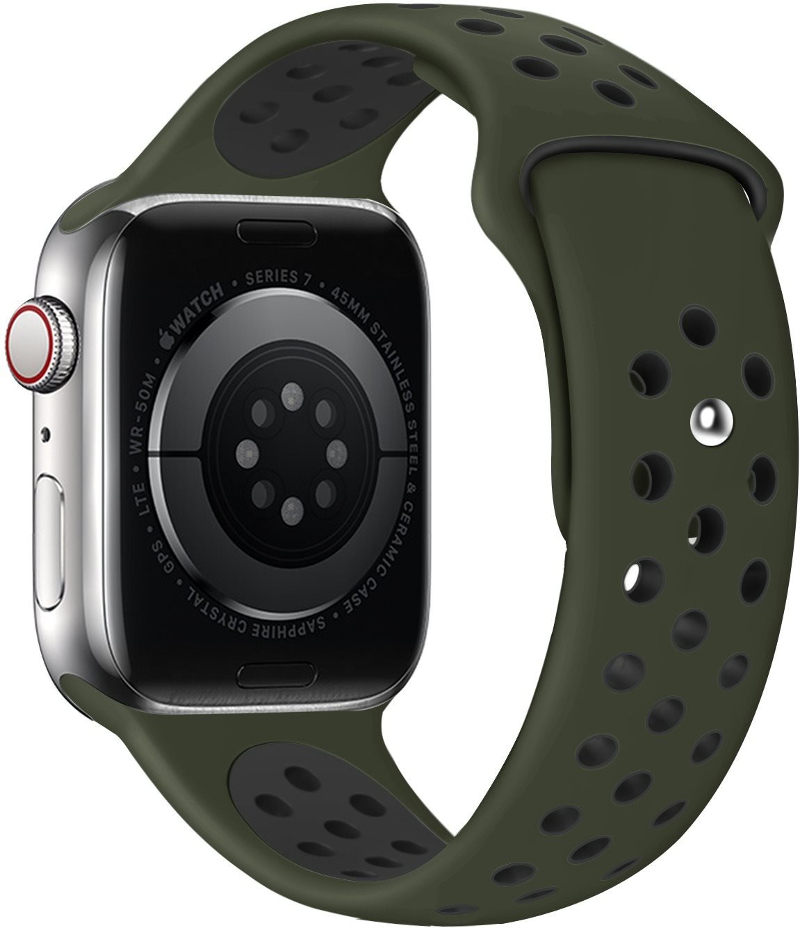 Eternico Sporty na Apple Watch 44mm / 45mm / 46mm / Ultra 49mm Pure Black and Khaki
