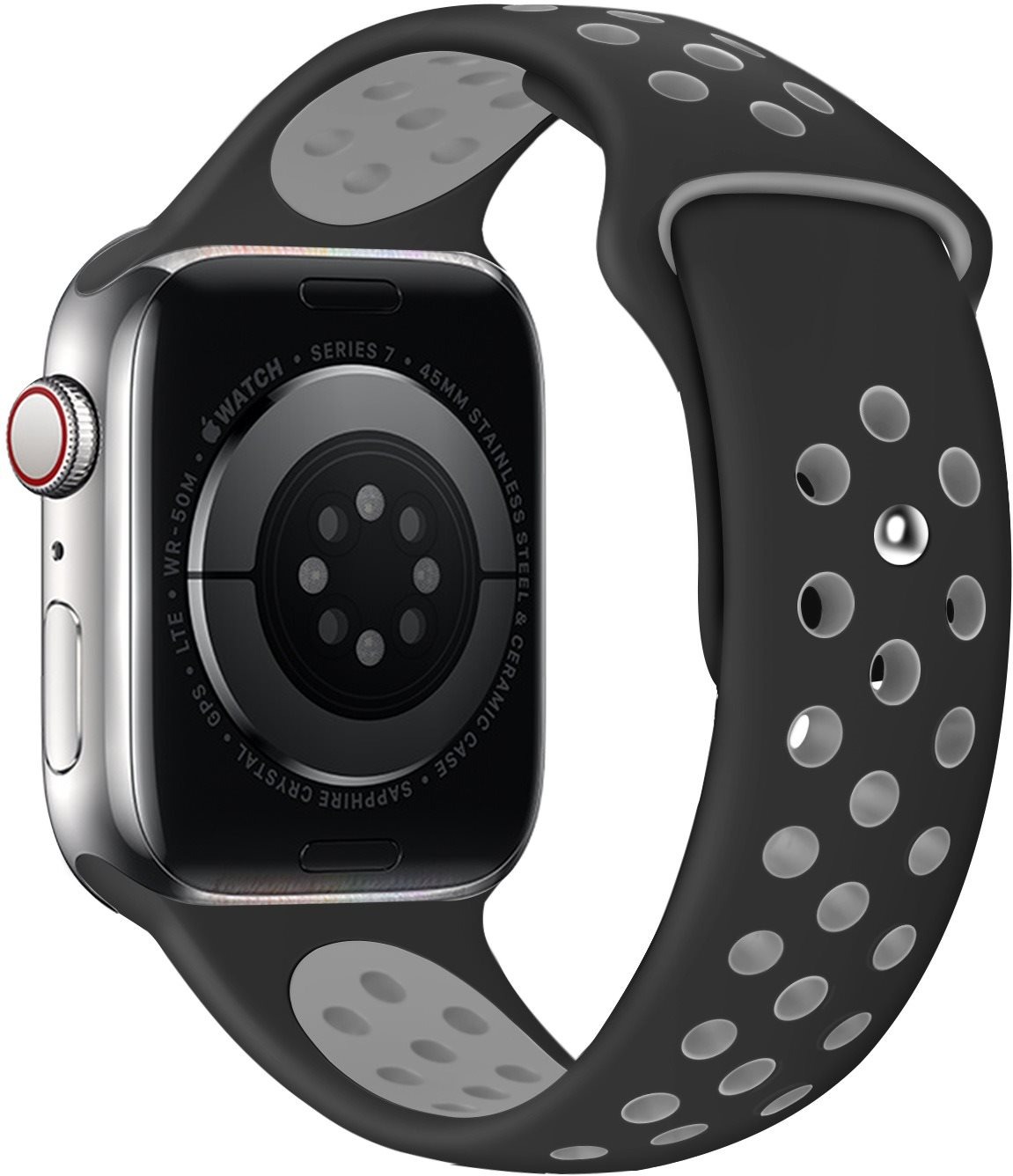Eternico Sporty na Apple Watch 44mm / 45mm / 46mm / Ultra 49mm Elephant Gray and Black