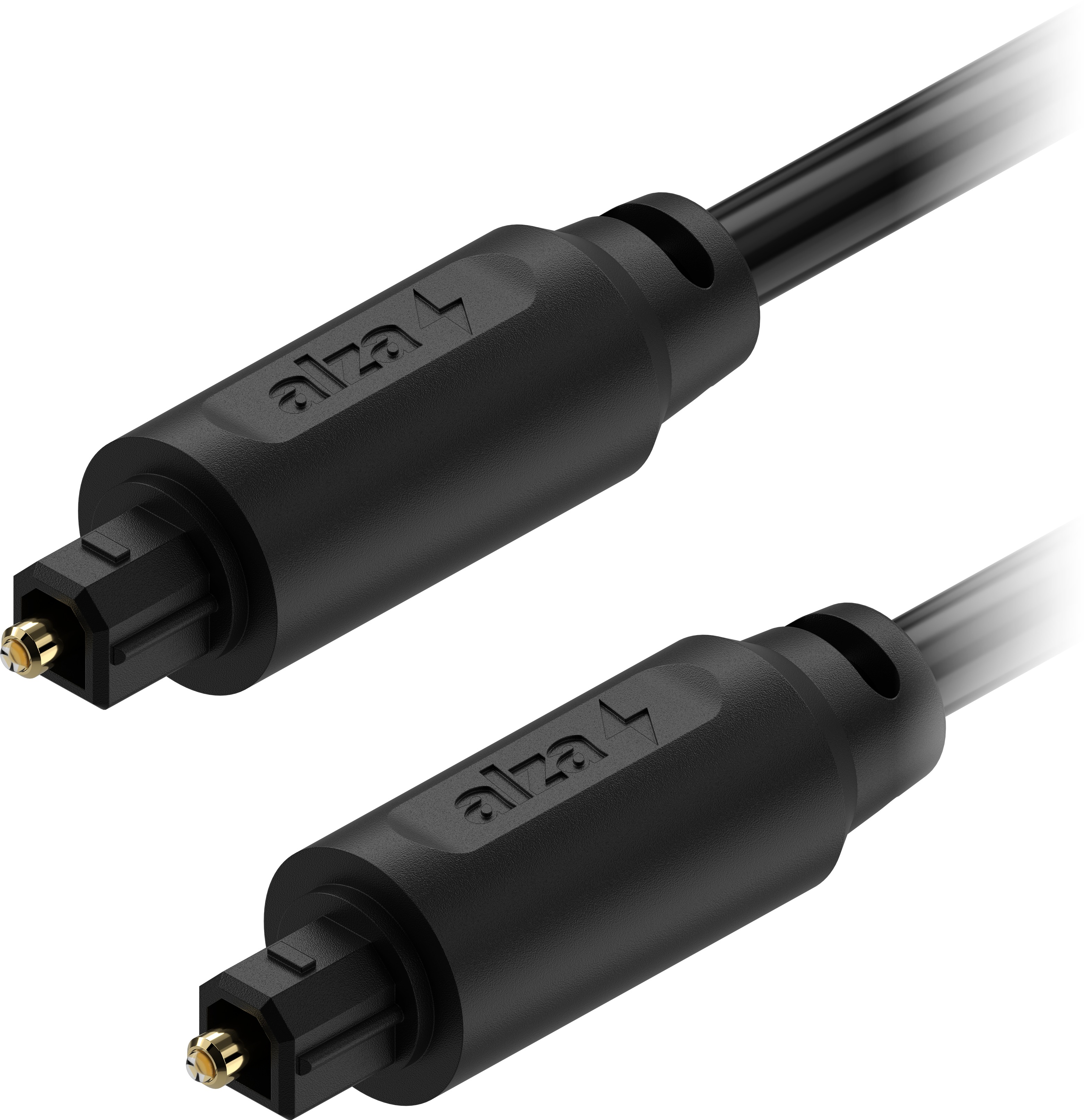 AlzaPower Optical Fiber Toslink Audio Cable 3 m čierny