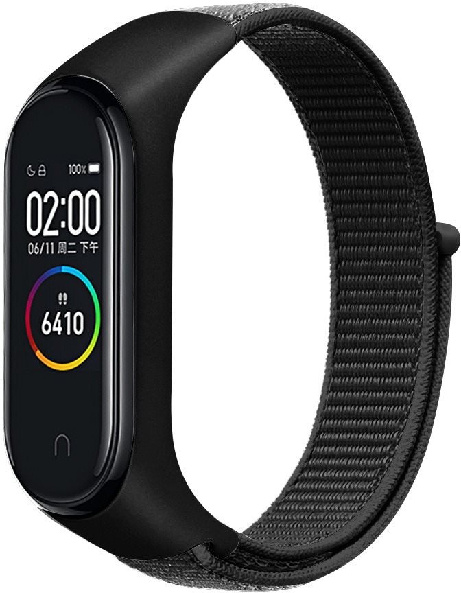 Eternico Airy na Xiaomi Mi band 5/6/7 Solid Black