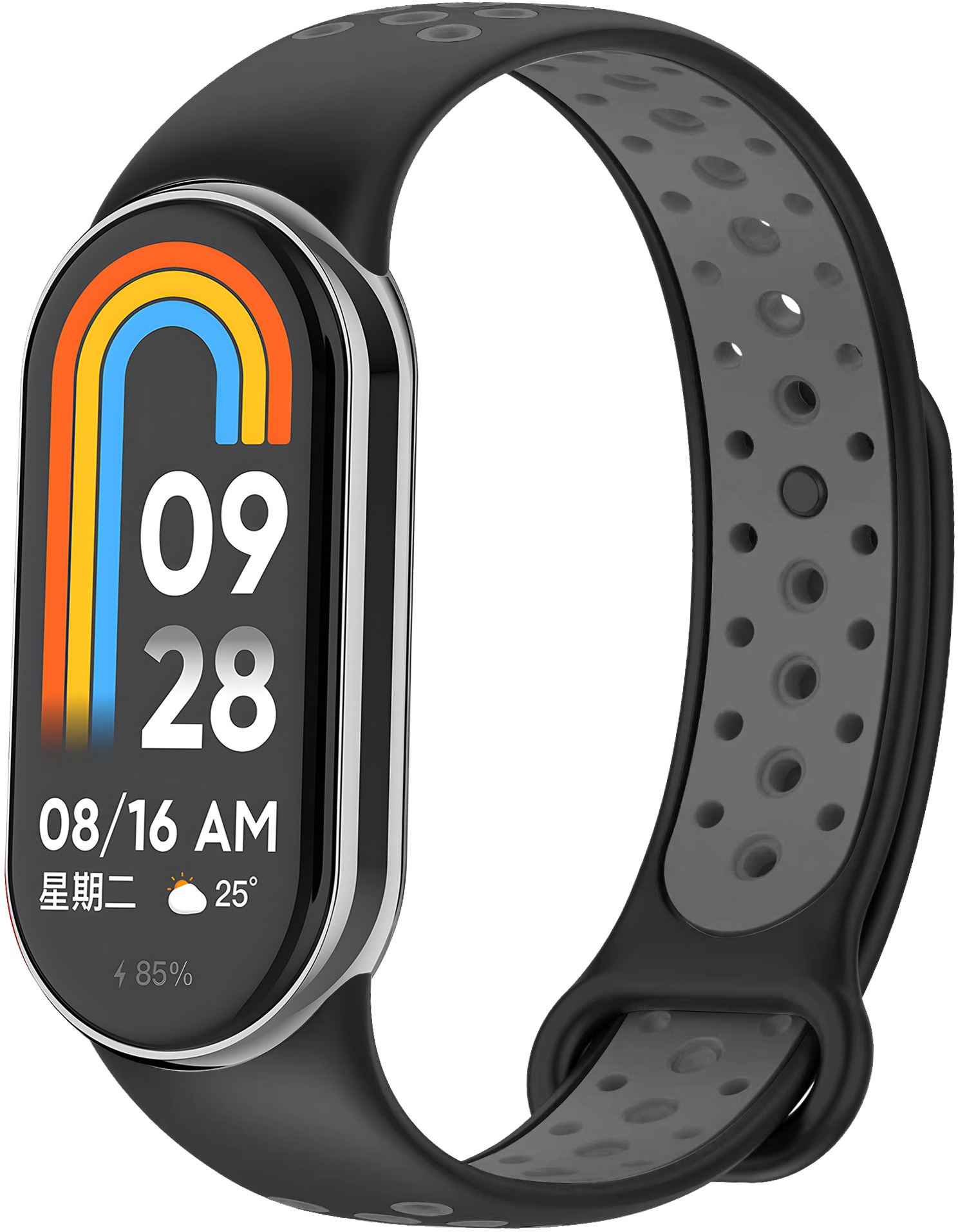 Eternico Sporty na Xiaomi Smart Band 8/9/10 solid black and gray