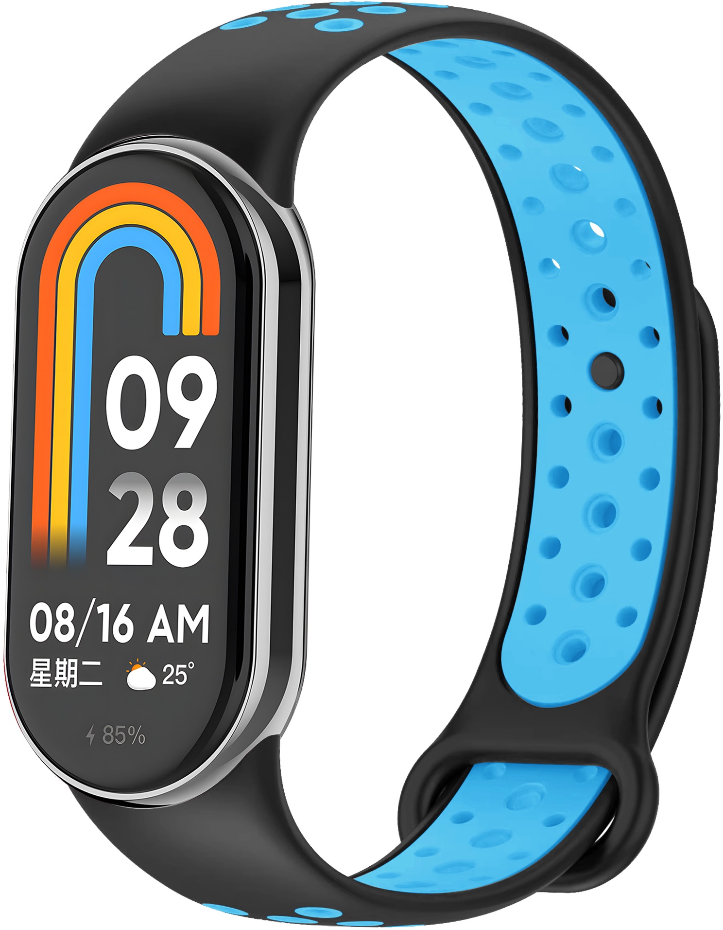 Eternico Sporty na Xiaomi Smart Band 8/9/10 solid black and blue
