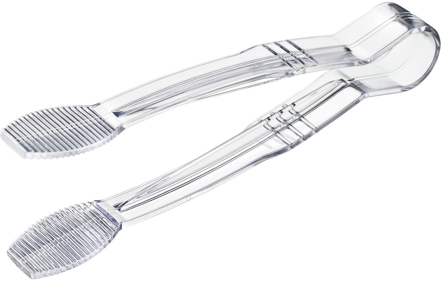 ARAVEN Bufetové kliešte ploché, polykarbonát 230 mm, transparentný