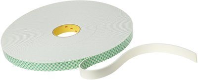 3M™ penová obojstranná páska 4032, biela, 19 mm × 10 m