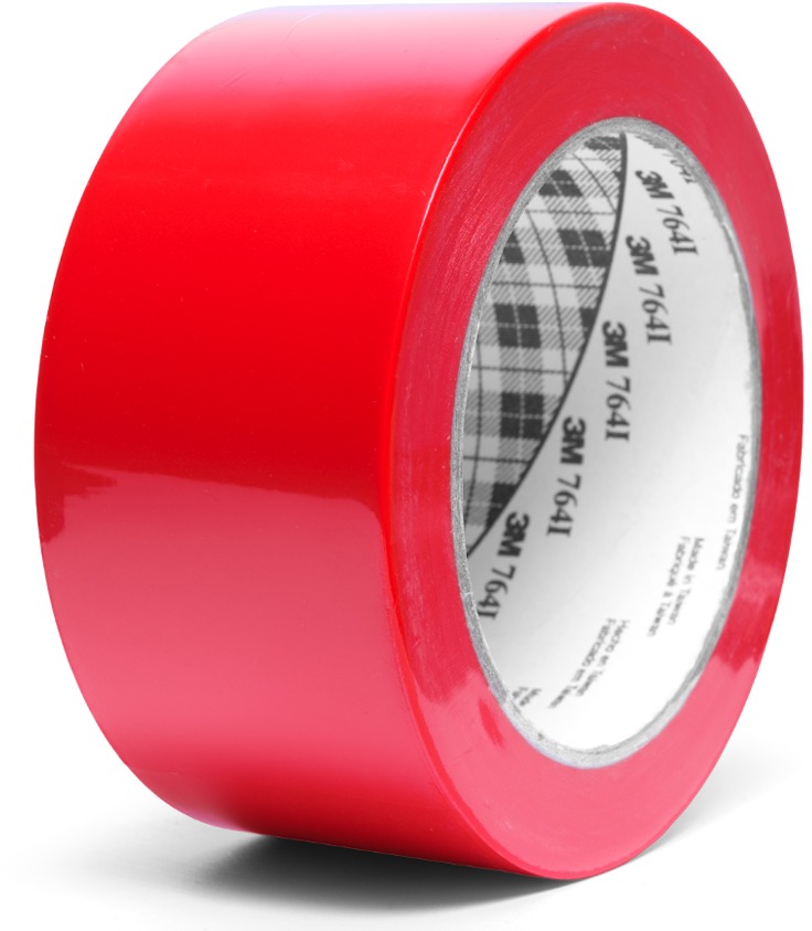 3M™ univerzálna označovacia PVC lepiaca páska 764i, červená, 50 mm × 33 m