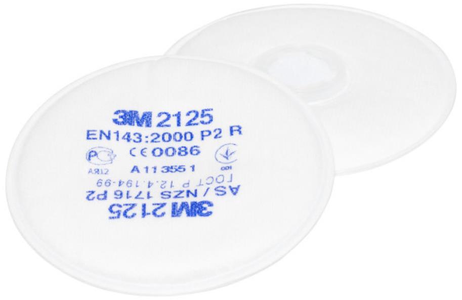 3M™ súprava 2 kusov filtrov proti časticiam radu 2 000, vyhotovenie 2125, úroveň ochrany P2 R