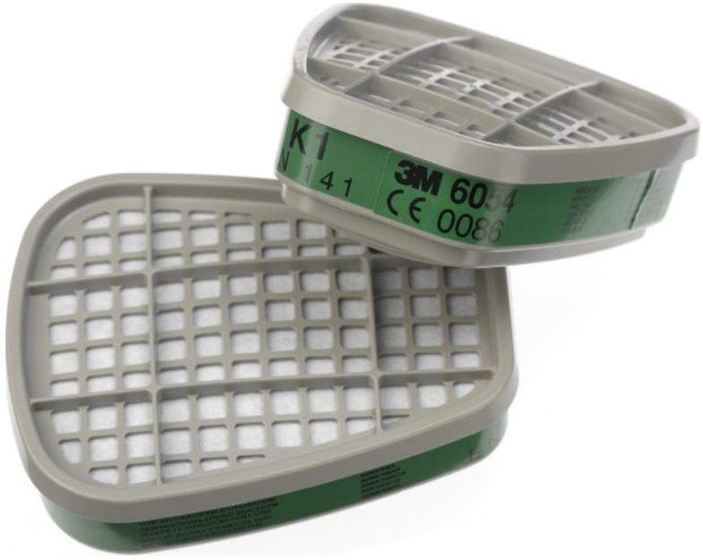 3M™, súprava 2 kusov filtrov proti plynom a výparom radu 6000, vyhotovenie 6054, úroveň ochrany K1