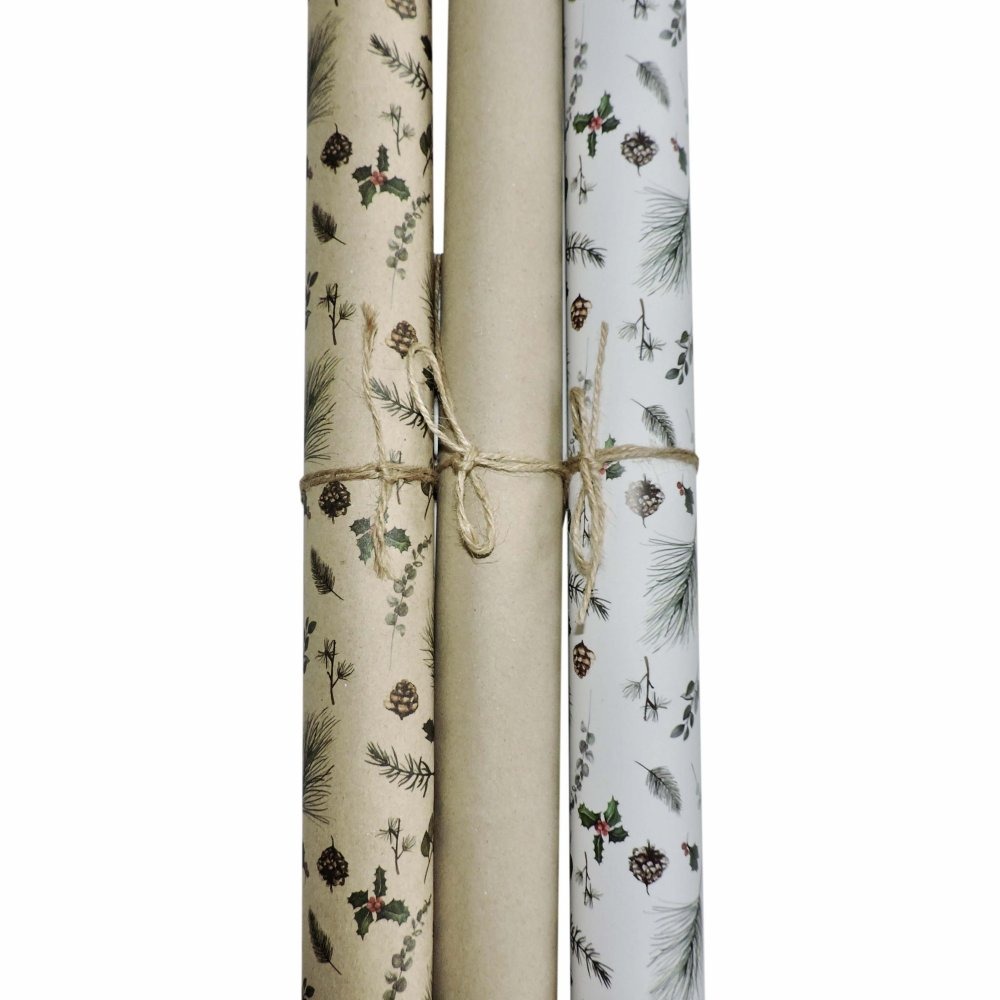 BE NICE EKO, baliaci papier, V ihličí (hnedý a svetlý) - sada 15 hárkov