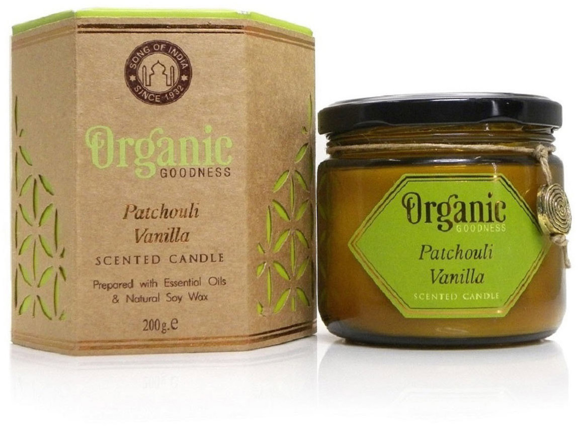 Song of India Organic Goodness Sviečka Patchouli and Vanilla