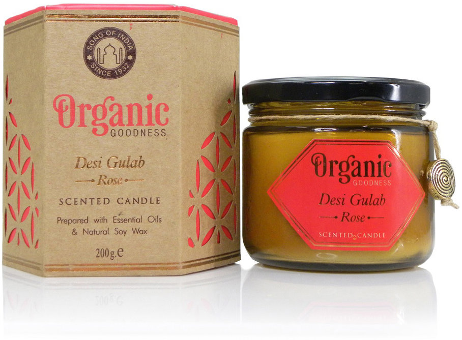 Song of India Organic Goodness Sviečka Desi Gulab Rose, 200 g