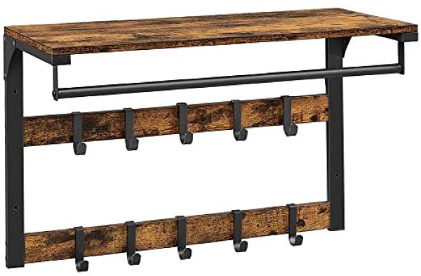 ARTENAT Vešiak s policou ROLAND, výška 42 cm, hnedý