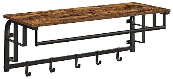 ARTENAT Vešiak s policou DANIEL, výška 27 cm, hnedý