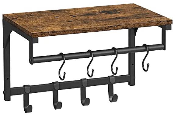 ARTENAT Vešiak s policou URS, výška 24 cm, hnedý