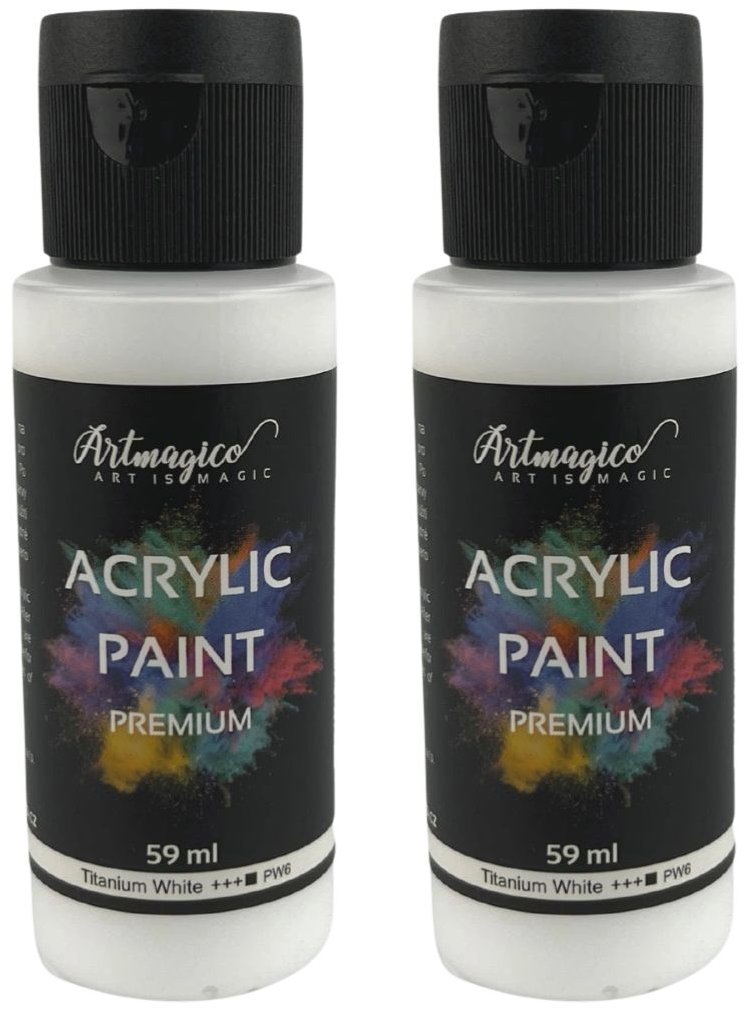 Artmagico Premium 59 ml, Titanium White, balenie 2 ks