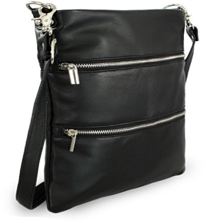 Arwel čierna kožená crossbody kabelka Cassidy