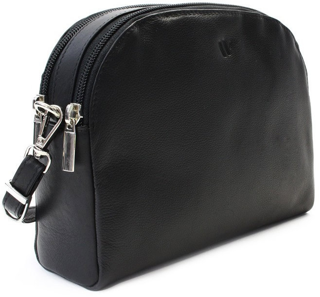 Arwel čierna kožená crossbody kabelka Silárda