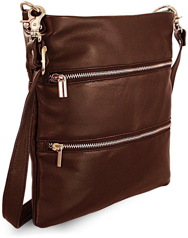 Arwel hnedá kožená crossbody kabelka Cassidy