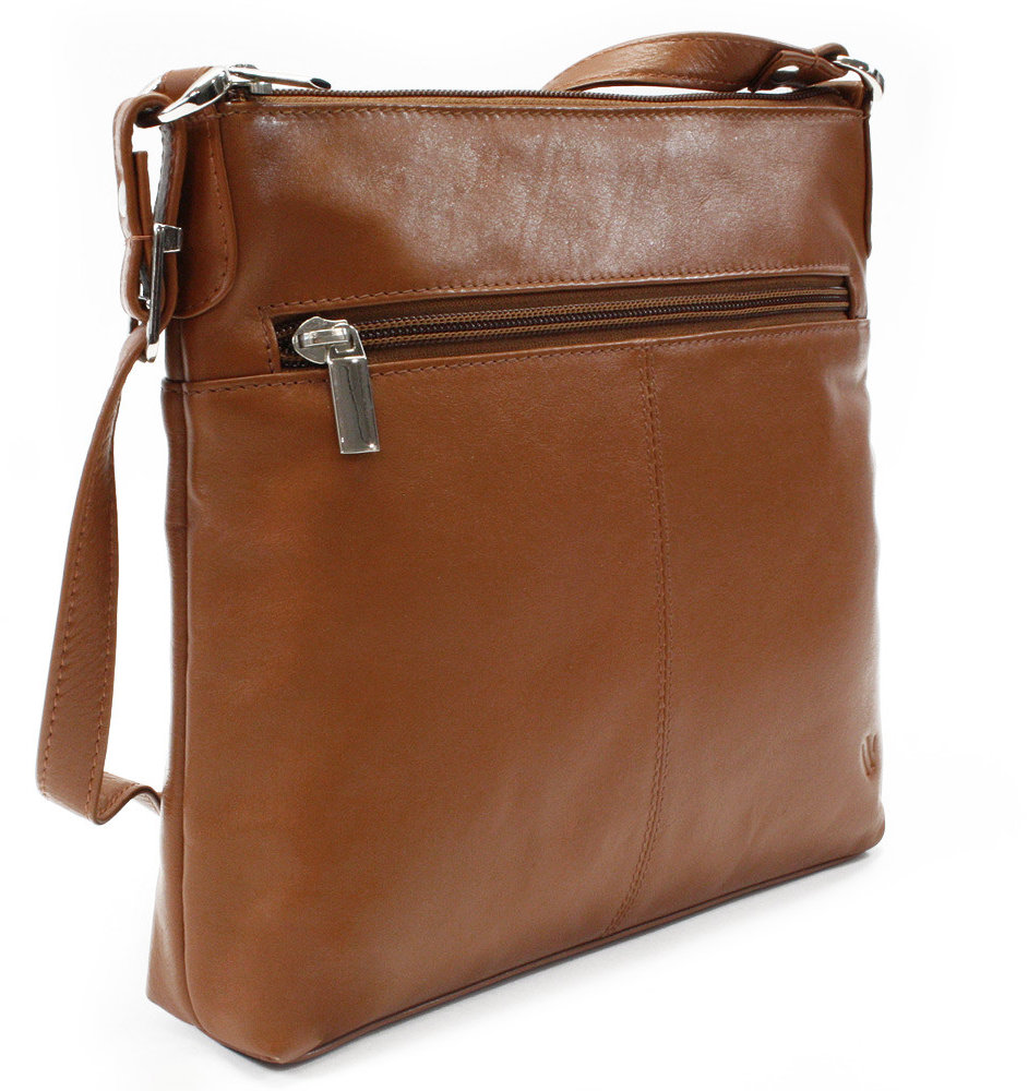 Arwel hnedá kožená crossbody kabelka Vatie