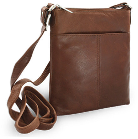 Arwel kožená hnedá crossbody kabelka Jenny