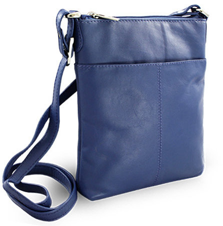 Arwel kožená modrá crossbody kabelka Jenny
