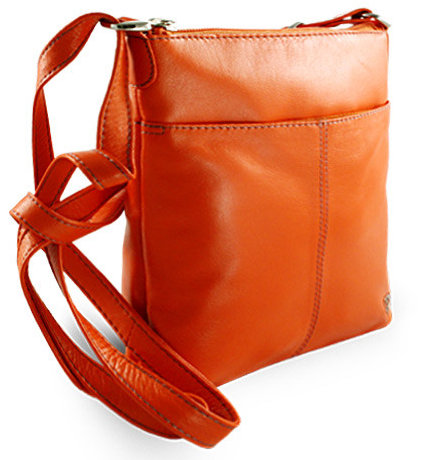 Arwel kožená oranžová crossbody kabelka Jenny