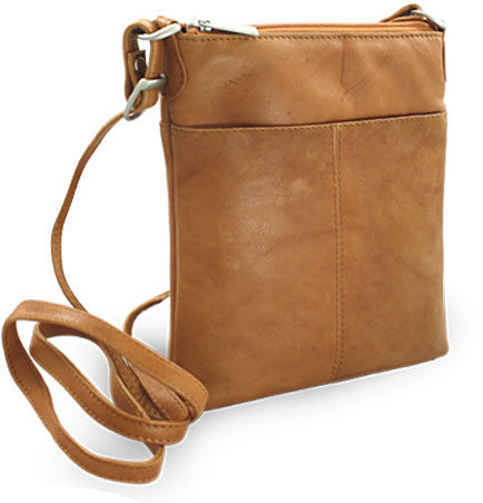 Arwel kožená svetlohnedá crossbody kabelka Jenny