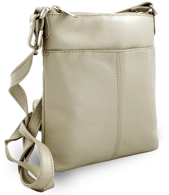 Arwel kožená sivá crossbody kabelka Jenny