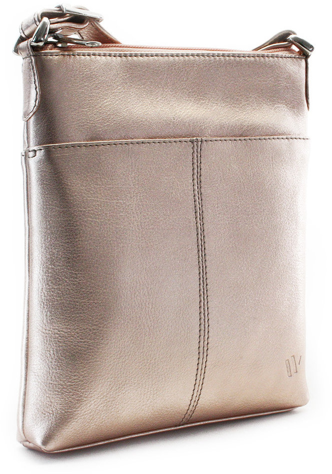 Arwel kožená zlatá crossbody kabelka Jenny