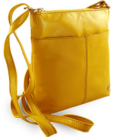 Arwel kožená žltá crossbody kabelka Jenny