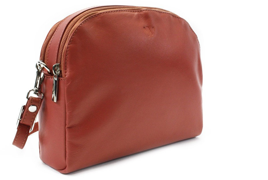 Arwel ružová kožená crossbody kabelka Silárda