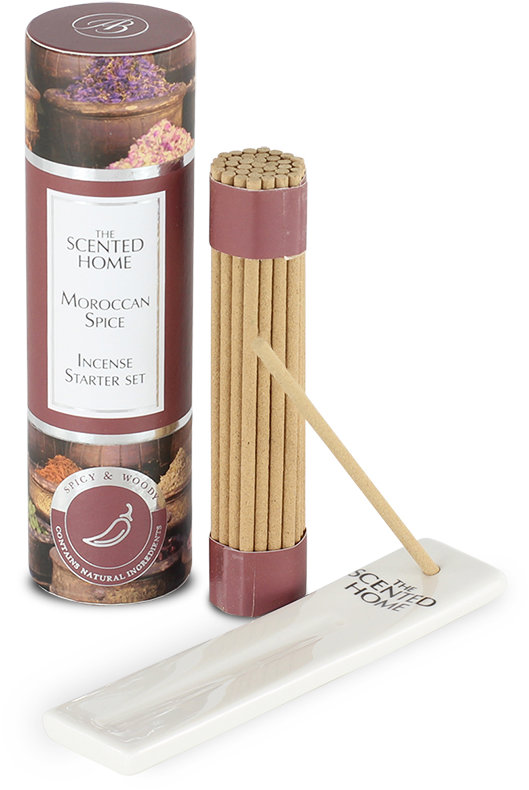 ASHLEIGH & BURWOOD Sada vonných tyčinek mini s keramickým stojanem MOROCCAN SPICE 12 cm