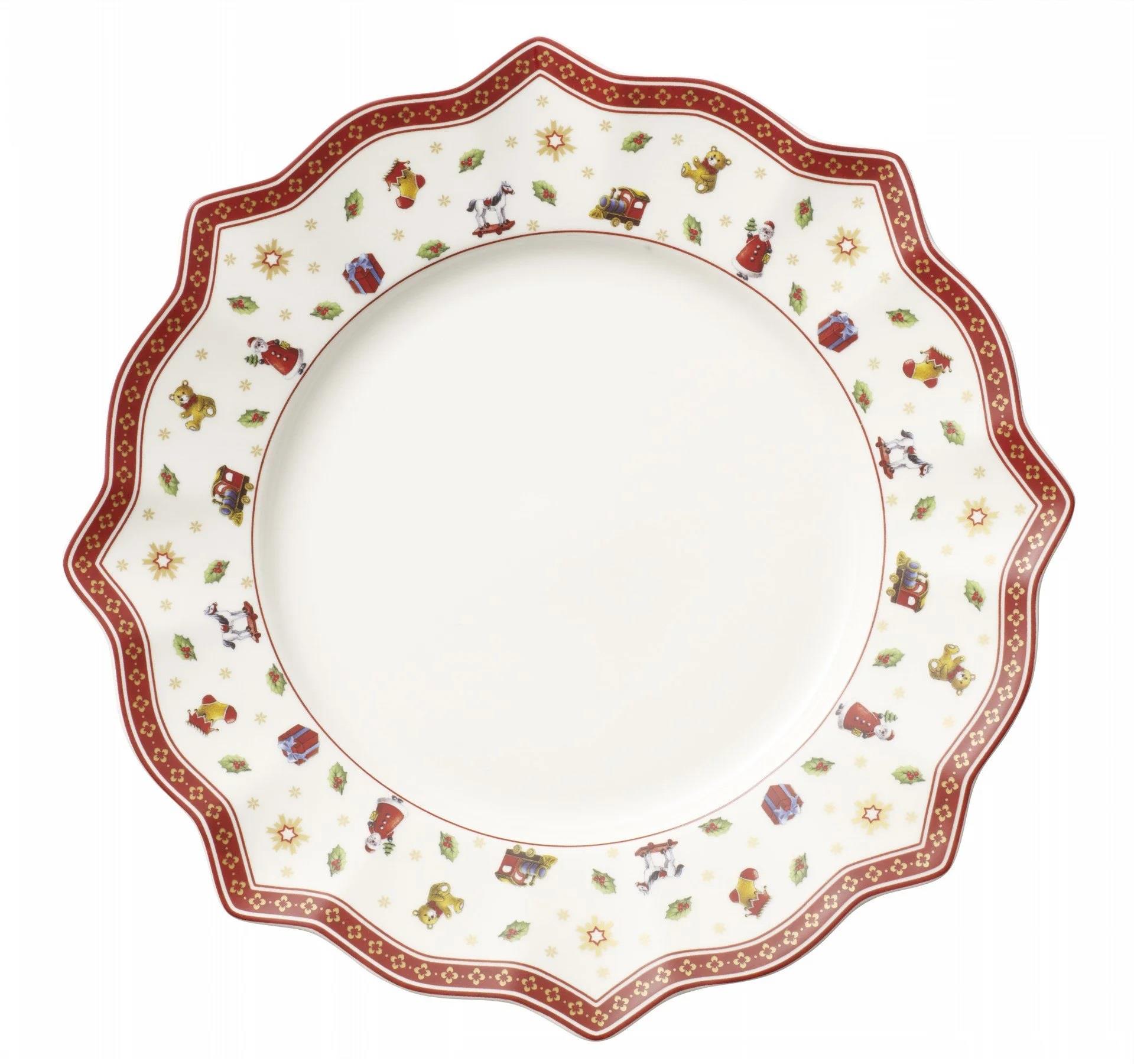 Villeroy & Boch Vianočný plytký tanier Toy´s delight, biely