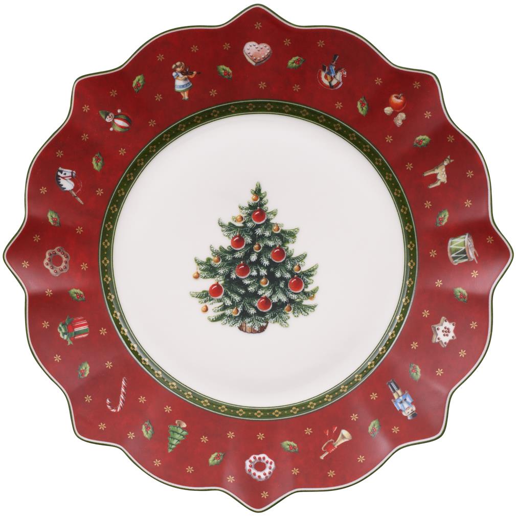 Villeroy & Boch Vianočný dezertný tanier Toy's delight, červený
