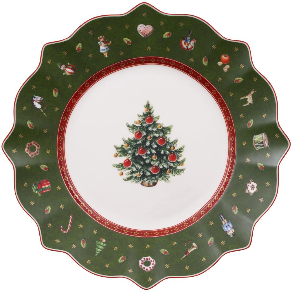 Villeroy & Boch Vianočný dezertný tanier Toy's delight, zelený