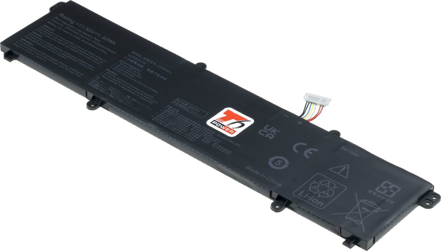 T6 Power pre Asus VivoBook 14 X413, X421, S413, Flip TP420, 3 640 mAh, 42 Wh, 3-článková, Li-pol