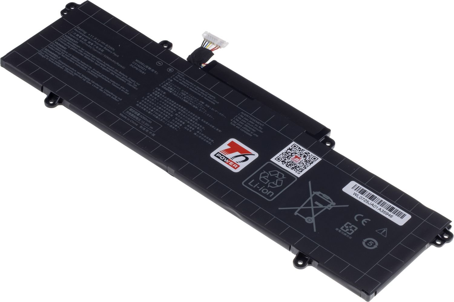 T6 Power pre Asus ZenBook UX5400, UX5401, UM5401, 5427 mAh, 63 Wh, 3-článková, Li-pol