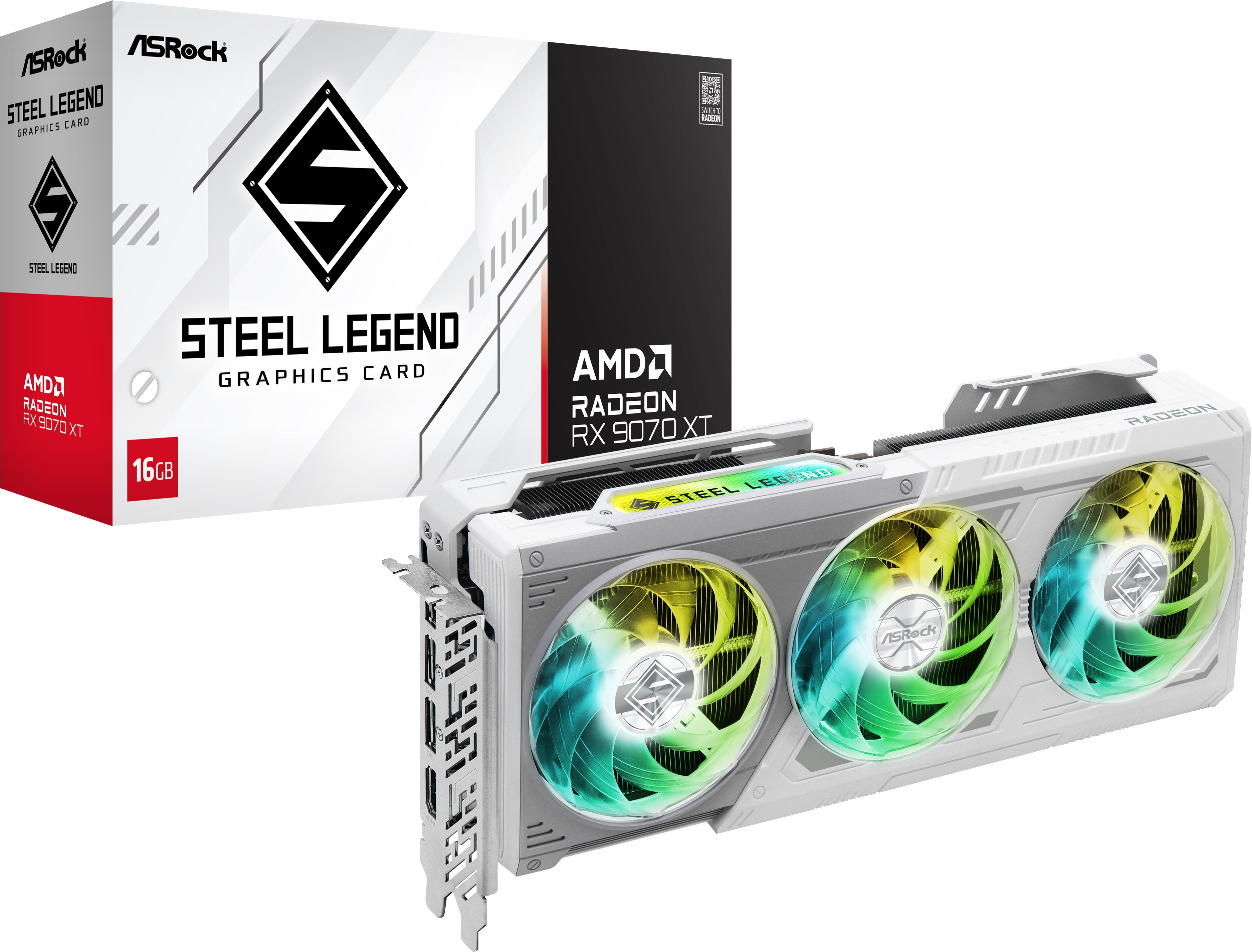 ASROCK Radeon RX 9070 XT Steel Legend 16G